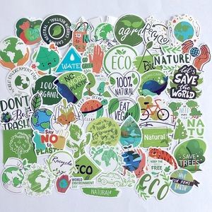 4 /💲20 🤑 25pc Earth nature recycle eco stickers